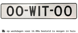 witte kentekenplaat