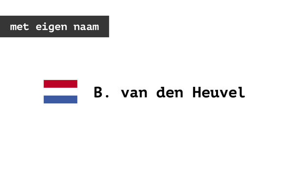 NL vlag met eigen naam sticker