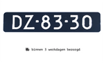 Oldtimer kentekenplaat (lang)