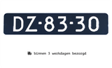Oldtimer kentekenplaat (lang)